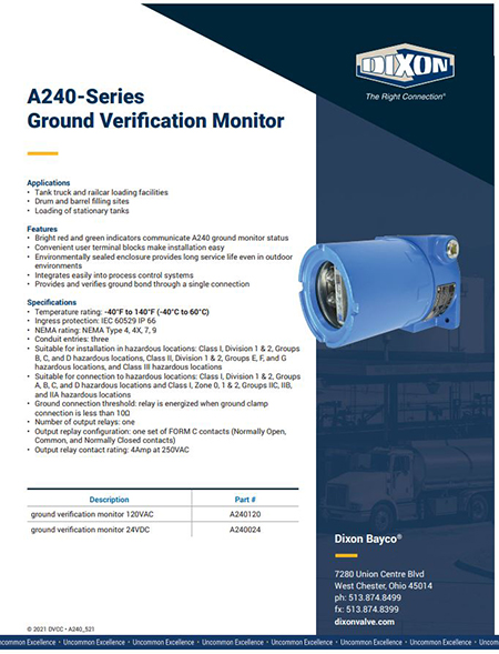  A240-Series Ground Verification Monitor