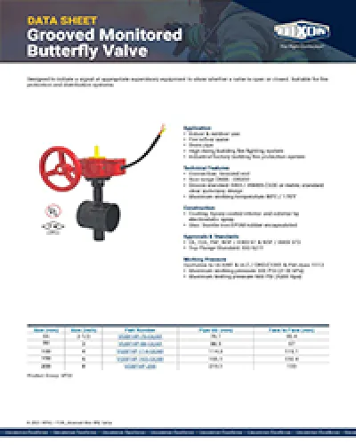 Grooved Monitored Butterfly Valve