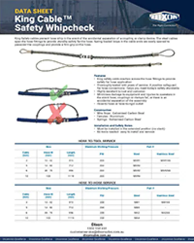 King Cable Safety Whipcheck