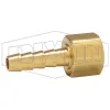 Female NPSM Swivel x Hose Barb Ball Seat